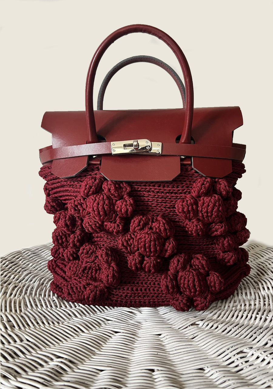 Sac cuir et fleurs