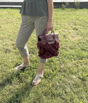 Sac cuir et fleurs