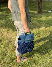Sac cuir et fleurs