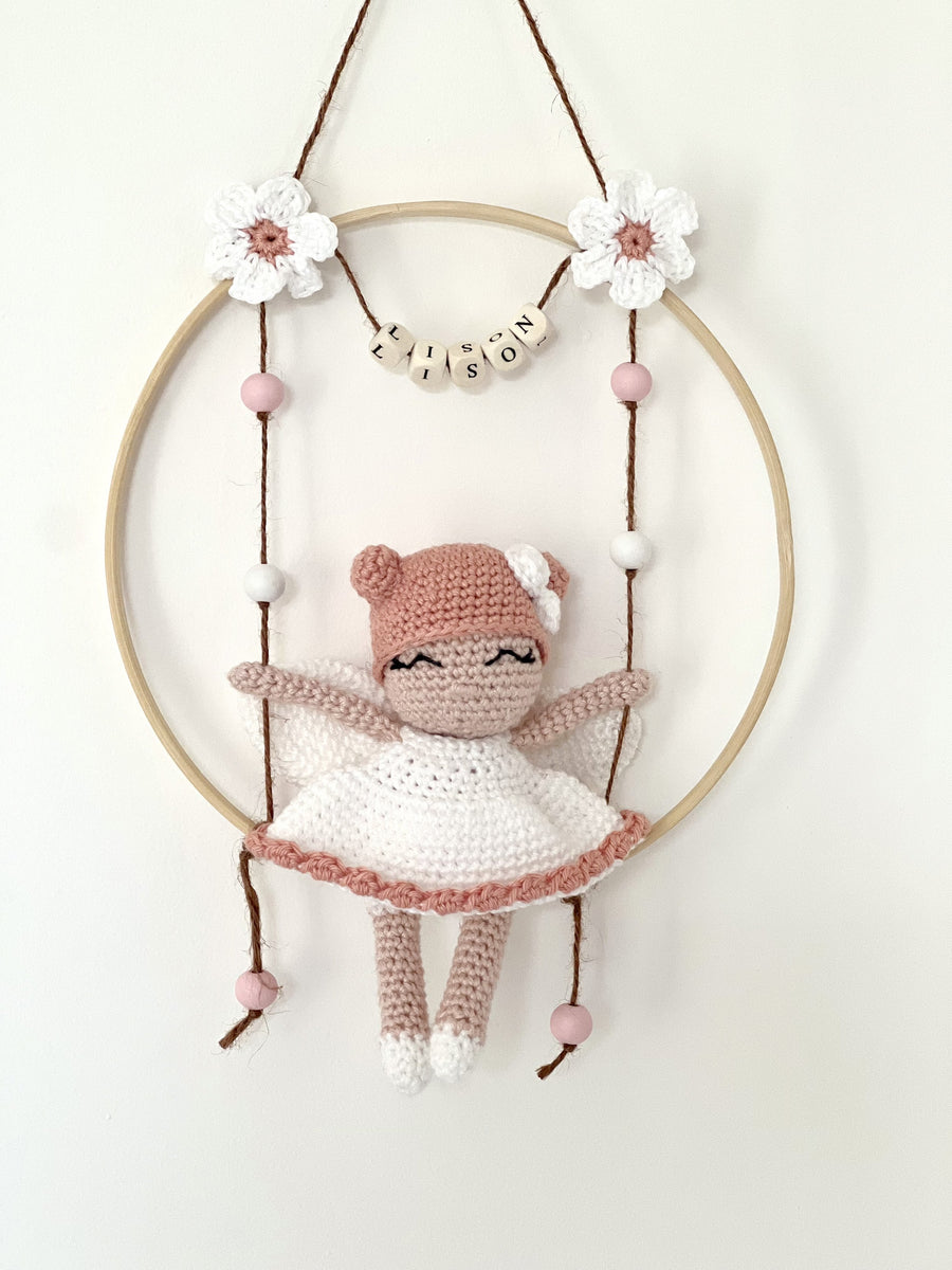 Petit ange rose personnalisable