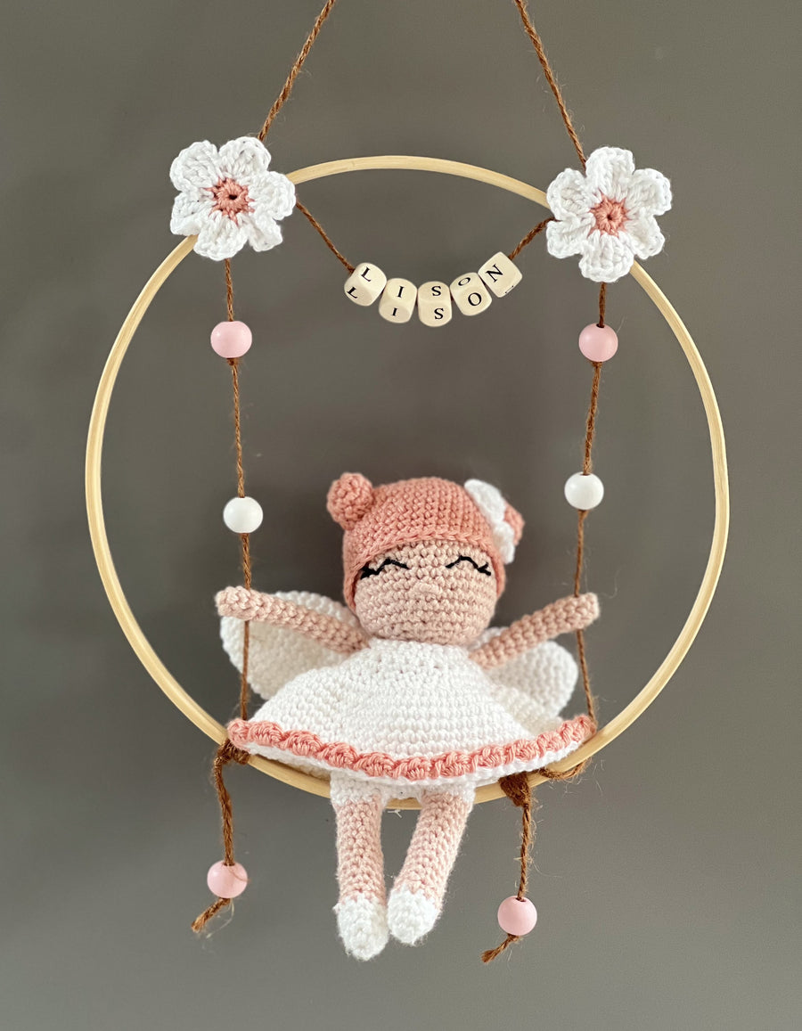 Petit ange rose personnalisable