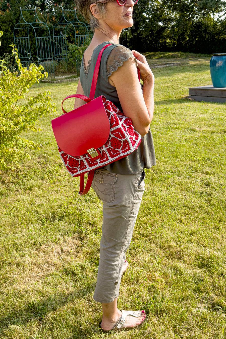 Sac à dos cuir et granny