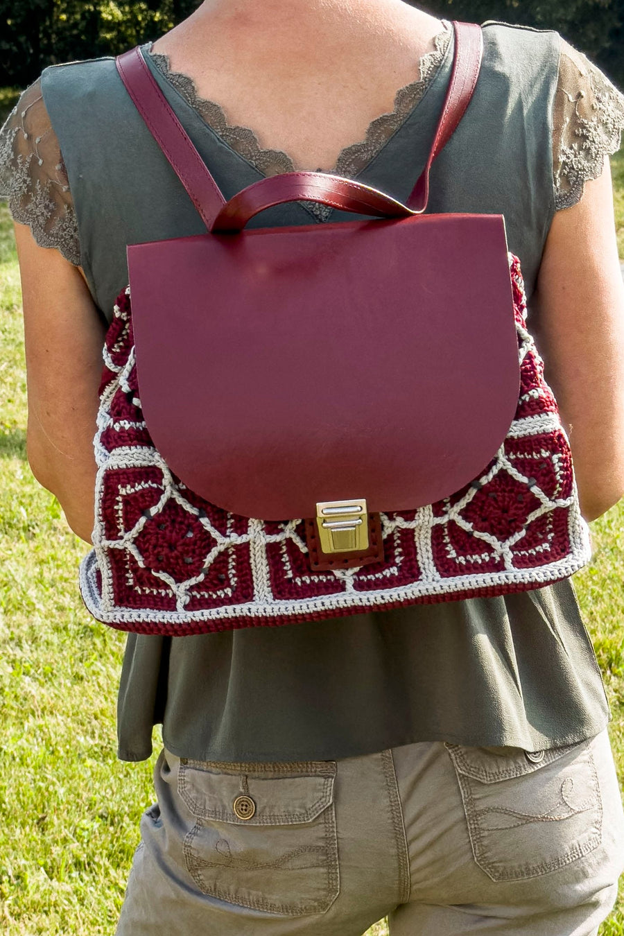 Sac à dos cuir et granny