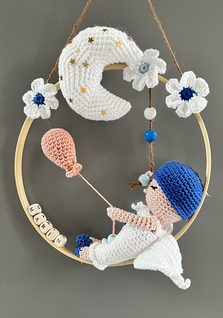 Petit ange bleu personnalisable
