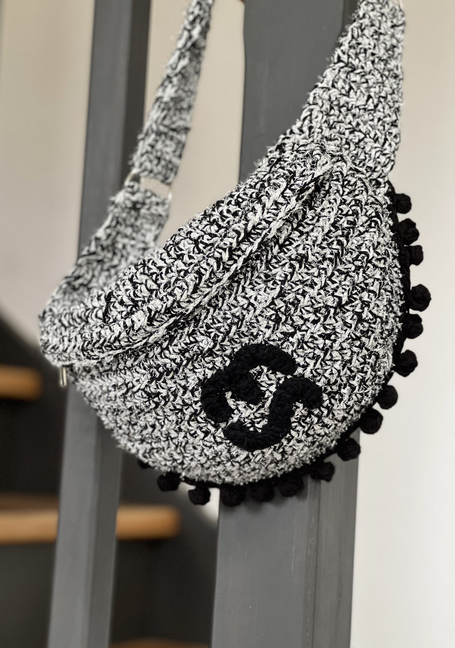 Sac banane gris et noir