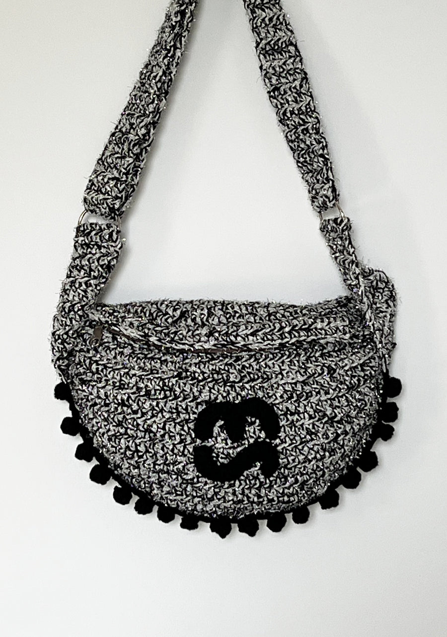 Sac banane gris et noir
