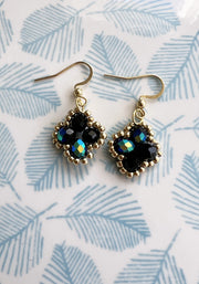 Boucles trèfle perles de bohème
