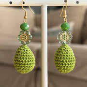 Goutte au crochet vert olive